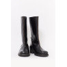 OUR LEGACY DEEP BLACK LEATHER HAUL CAMION BOOTS